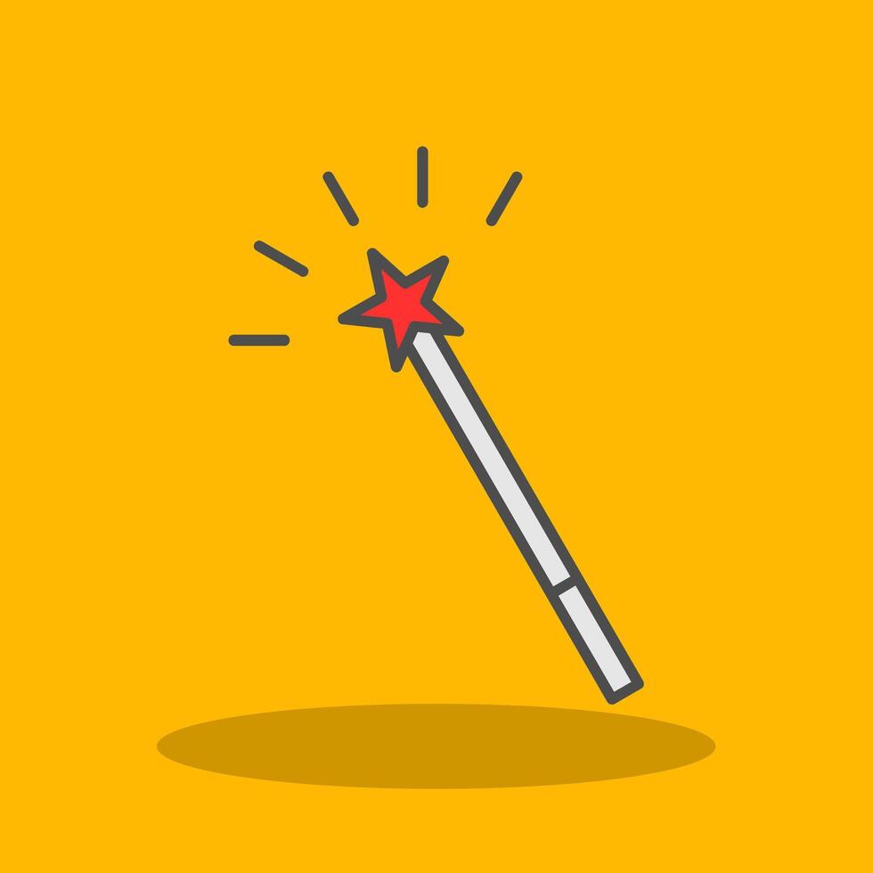 Magic Wand Filled Shadow Icon vector