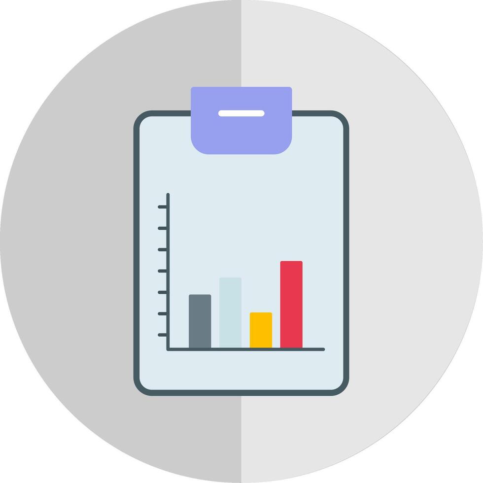 Bar Chart Flat Scale Icon vector