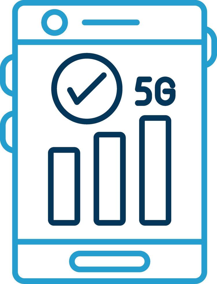 Good Signal Line Blue Two Color Icon vector