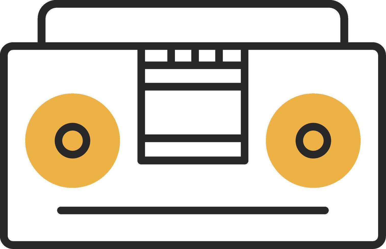 Tape Recorder Skined Filled Icon vector
