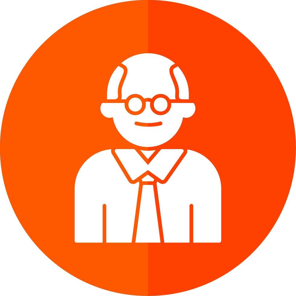 Judge Glyph Red Circle Icon vector