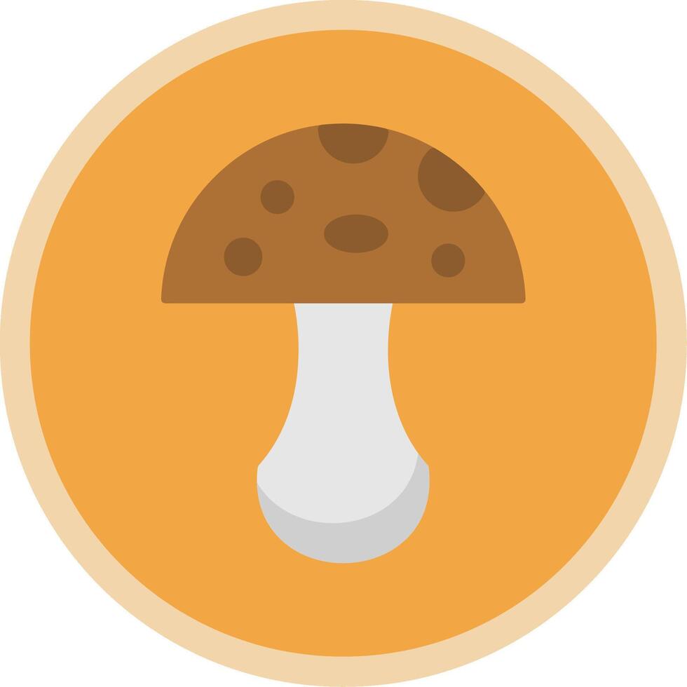 Mushroom Flat Multi Circle Icon vector