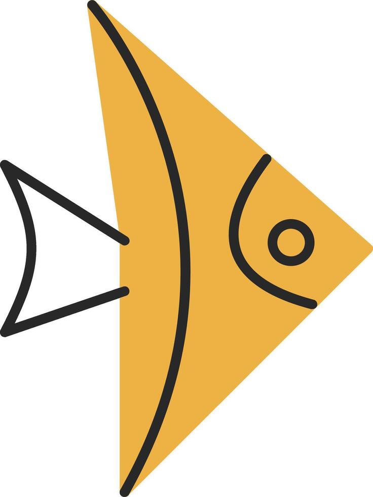 Fish Skined Filled Icon vector