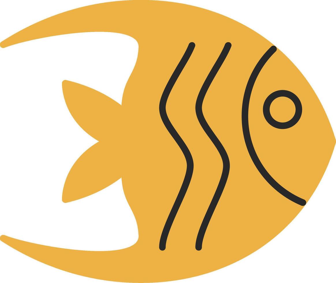 Angelfish Skined Filled Icon vector