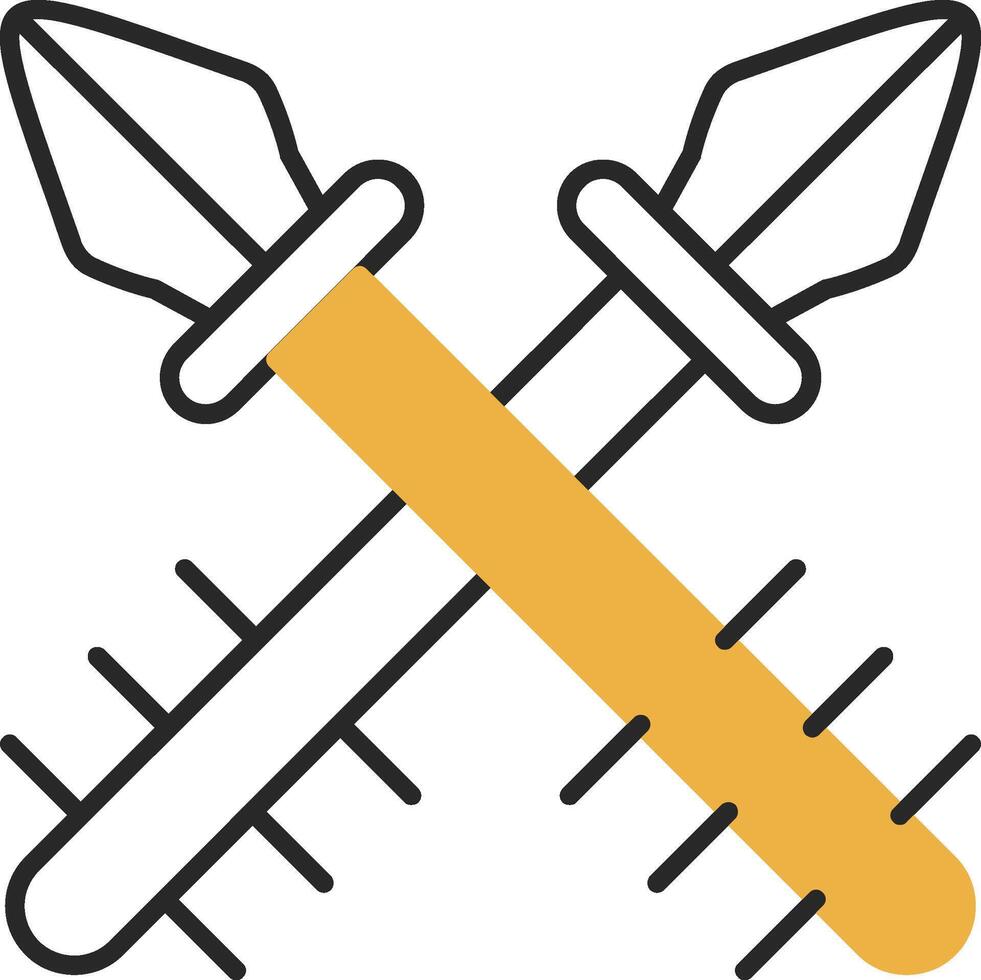 Harpoon Skined Filled Icon vector