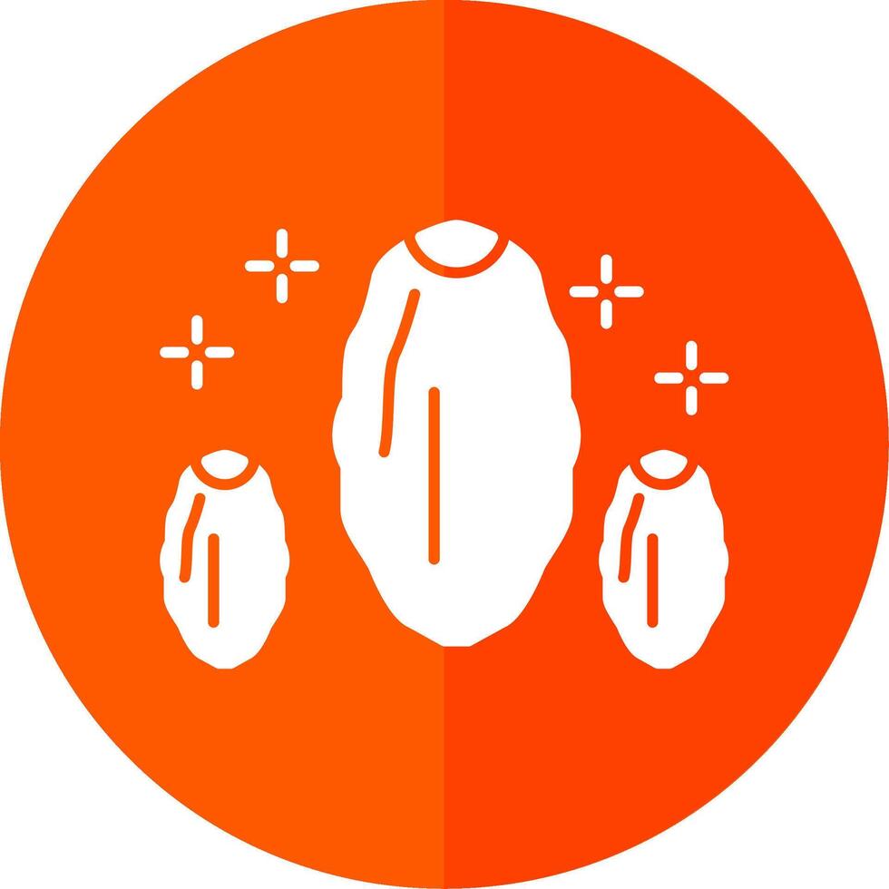 Dates Glyph Red Circle Icon vector