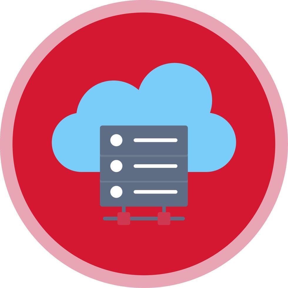 Cloud Flat Multi Circle Icon vector
