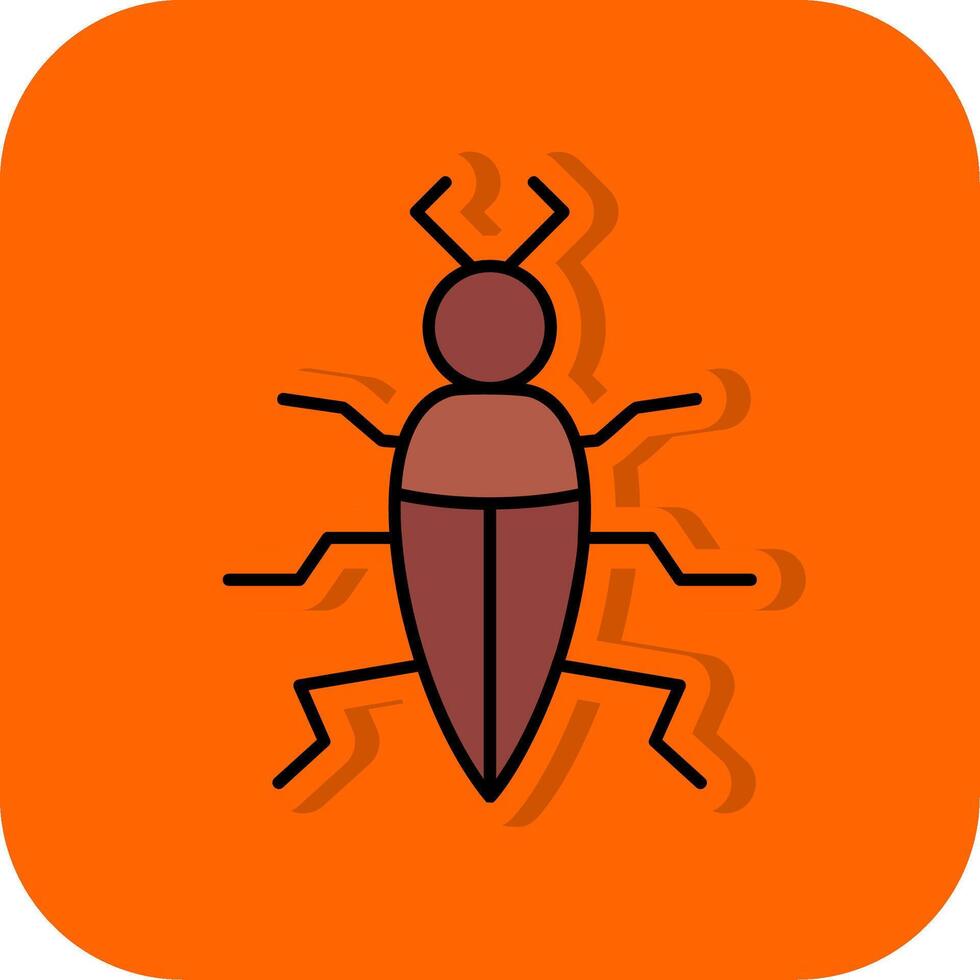 insecto lleno naranja antecedentes icono vector