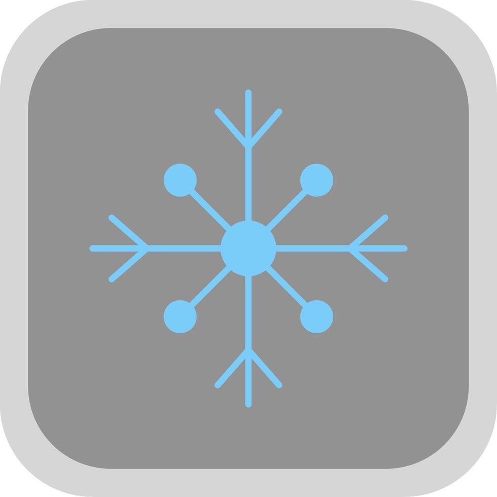 Snow Flat Round Corner Icon vector