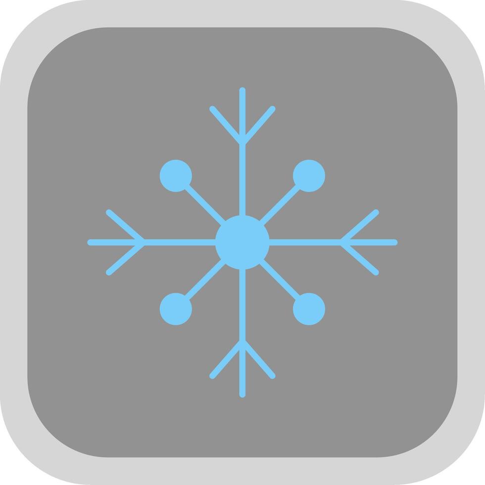 Snow Flat Round Corner Icon vector