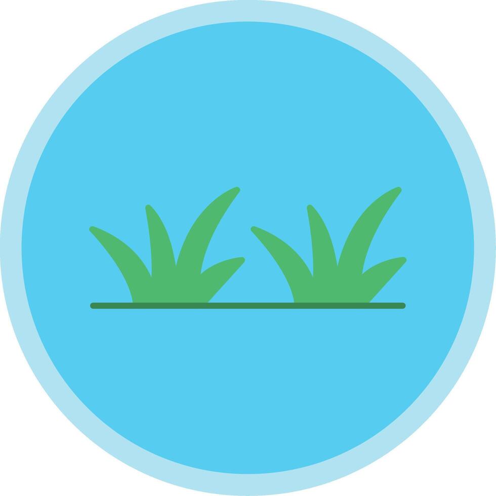 Grass Flat Multi Circle Icon vector
