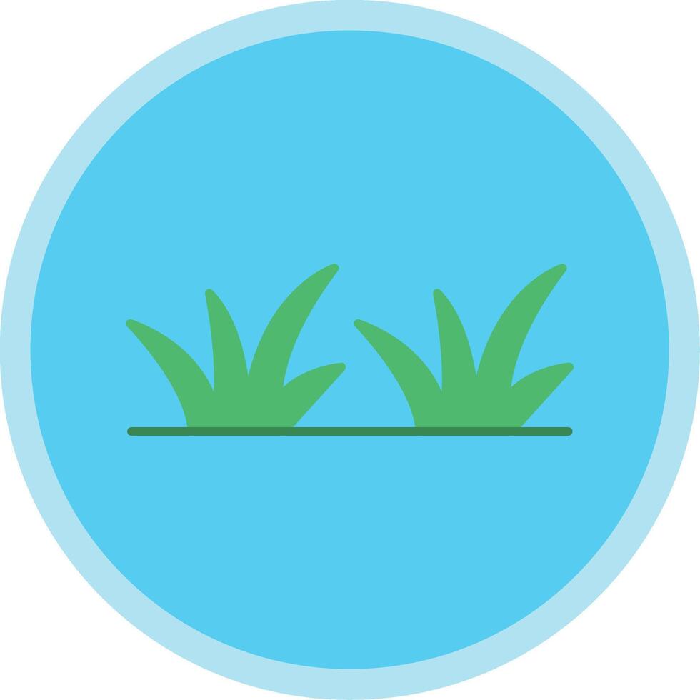 Grass Flat Multi Circle Icon vector