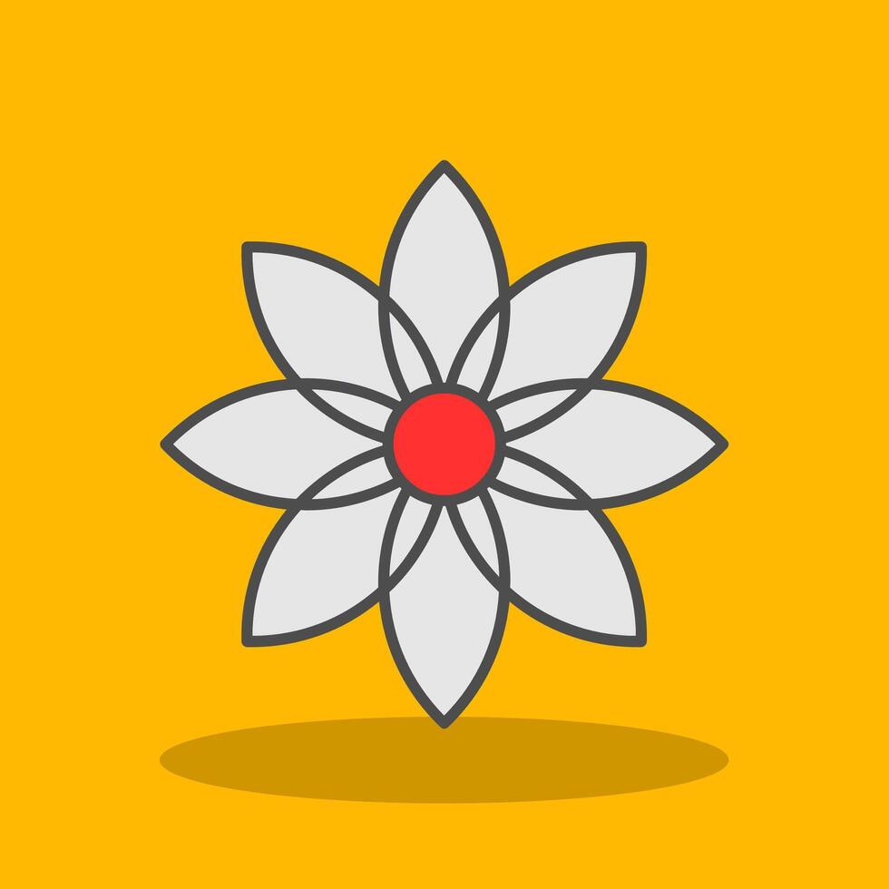 Dandelion Filled Shadow Icon vector