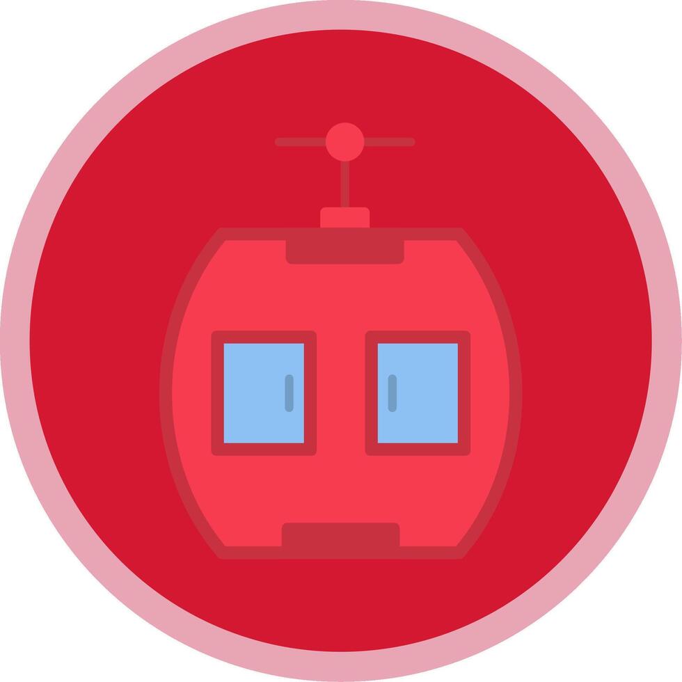 Gondola Flat Multi Circle Icon vector