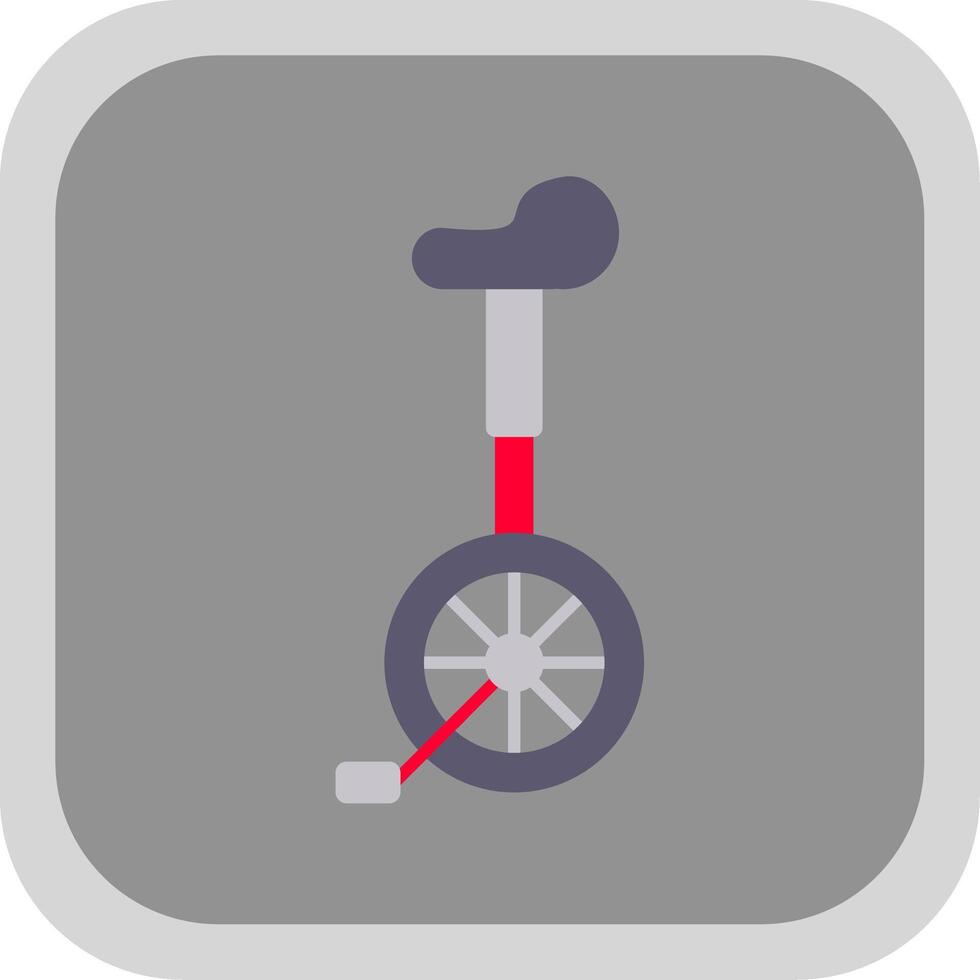monociclo plano redondo esquina icono vector