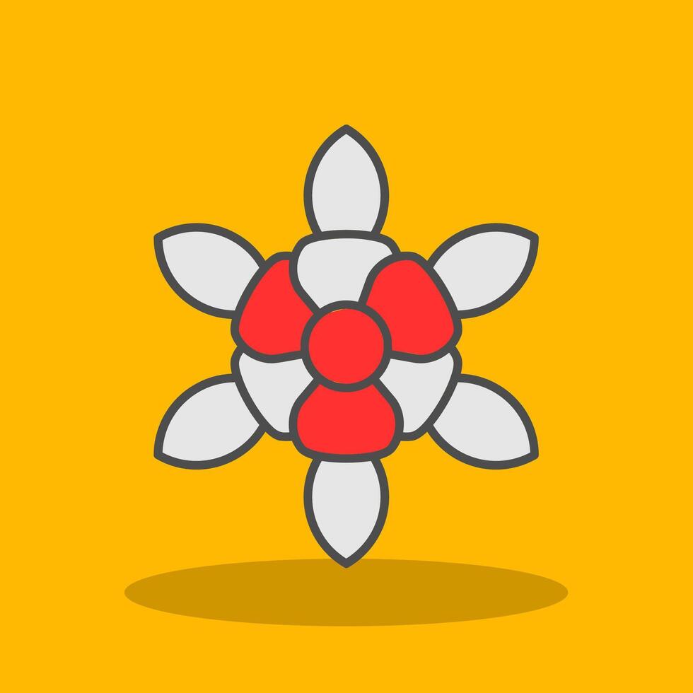 Daffodil Filled Shadow Icon vector