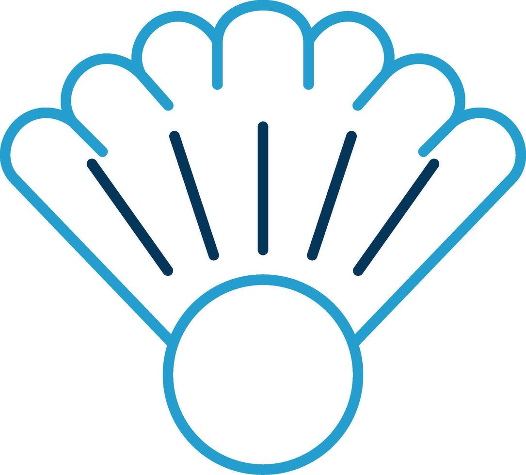 Clam Line Blue Two Color Icon vector