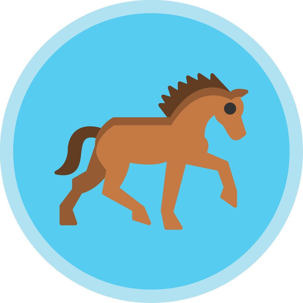 Horse Flat Multi Circle Icon vector