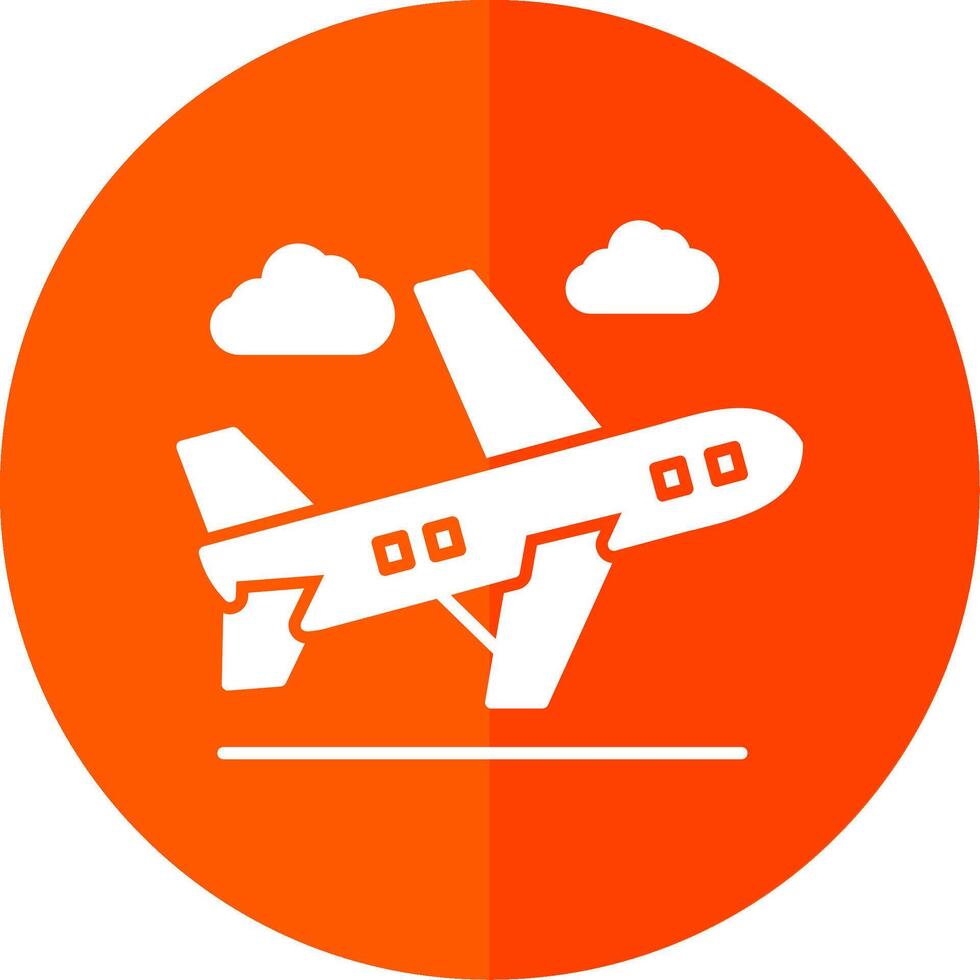 Travel Glyph Red Circle Icon vector