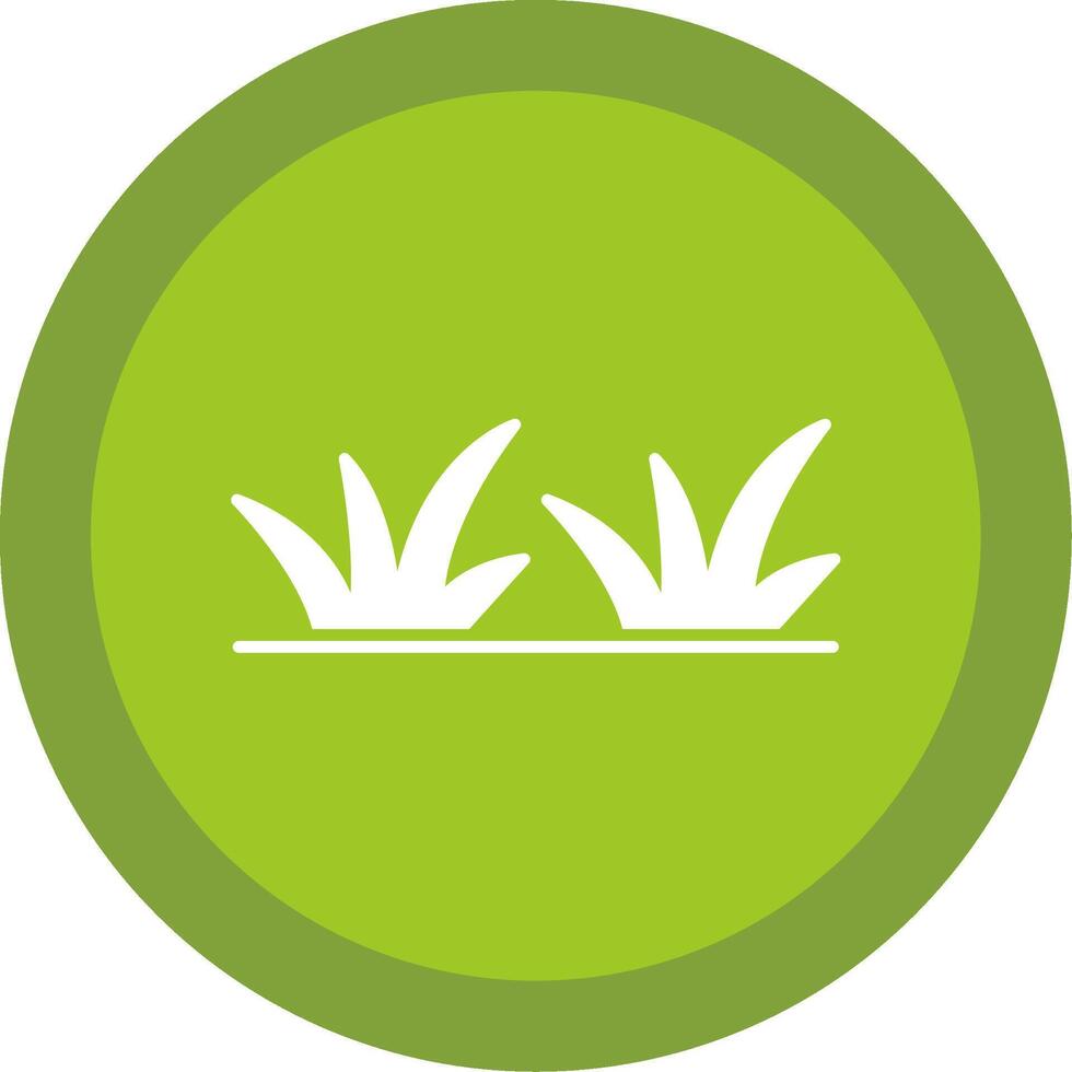 Grass Glyph Multi Circle Icon vector