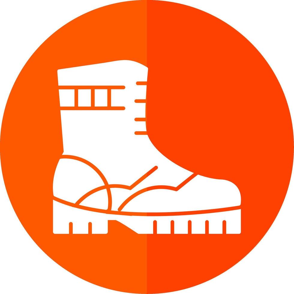 Boot Glyph Red Circle Icon vector