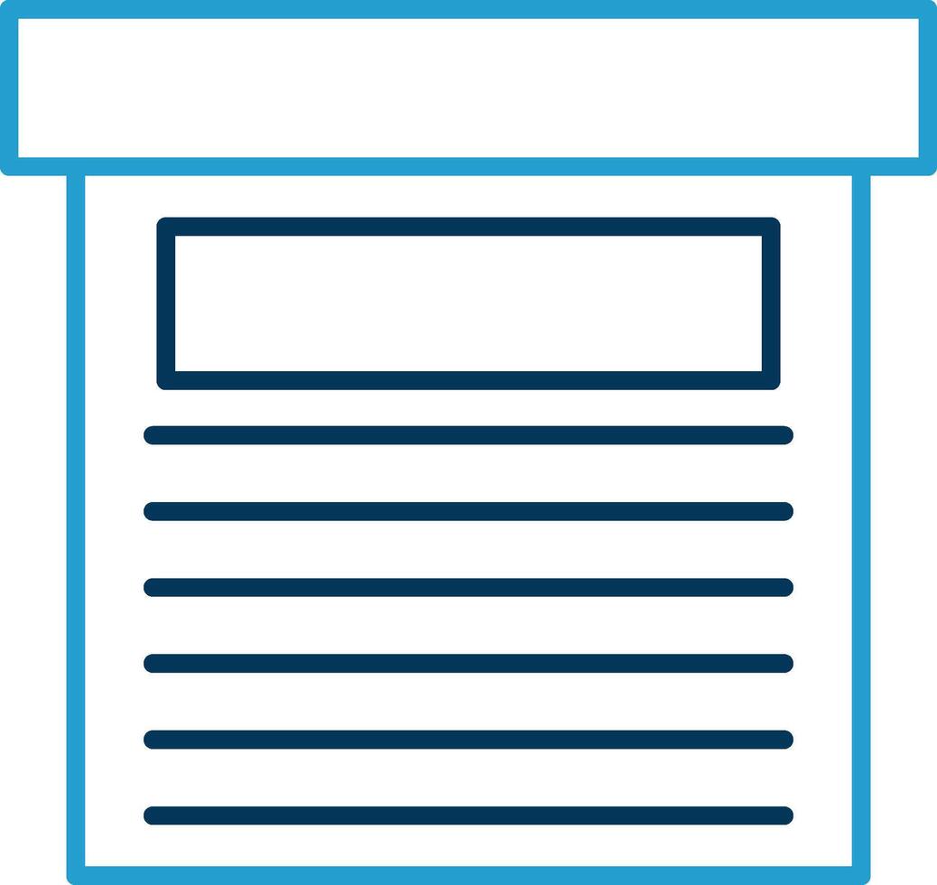 Storage Box Line Blue Two Color Icon vector