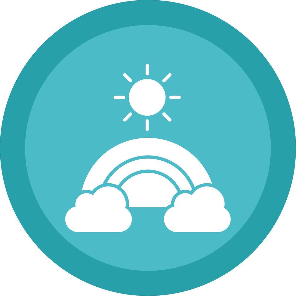 Rainbow Glyph Multi Circle Icon vector
