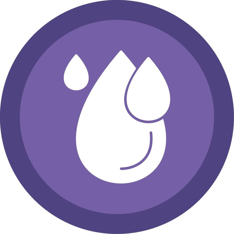 Water Drop Glyph Multi Circle Icon vector