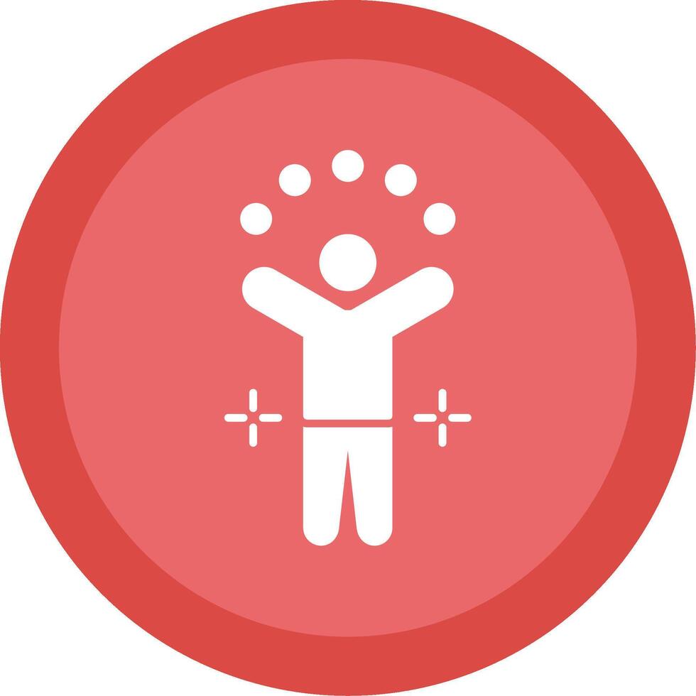 Juggling Ball Glyph Multi Circle Icon vector