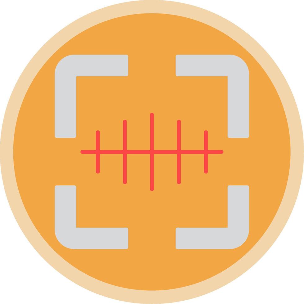 Barcode Scanner Flat Multi Circle Icon vector