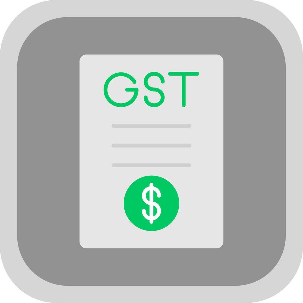 Gst Flat Round Corner Icon vector