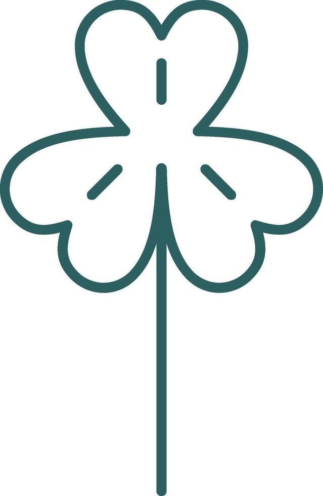 Clover Line Gradient Round Corner Icon vector