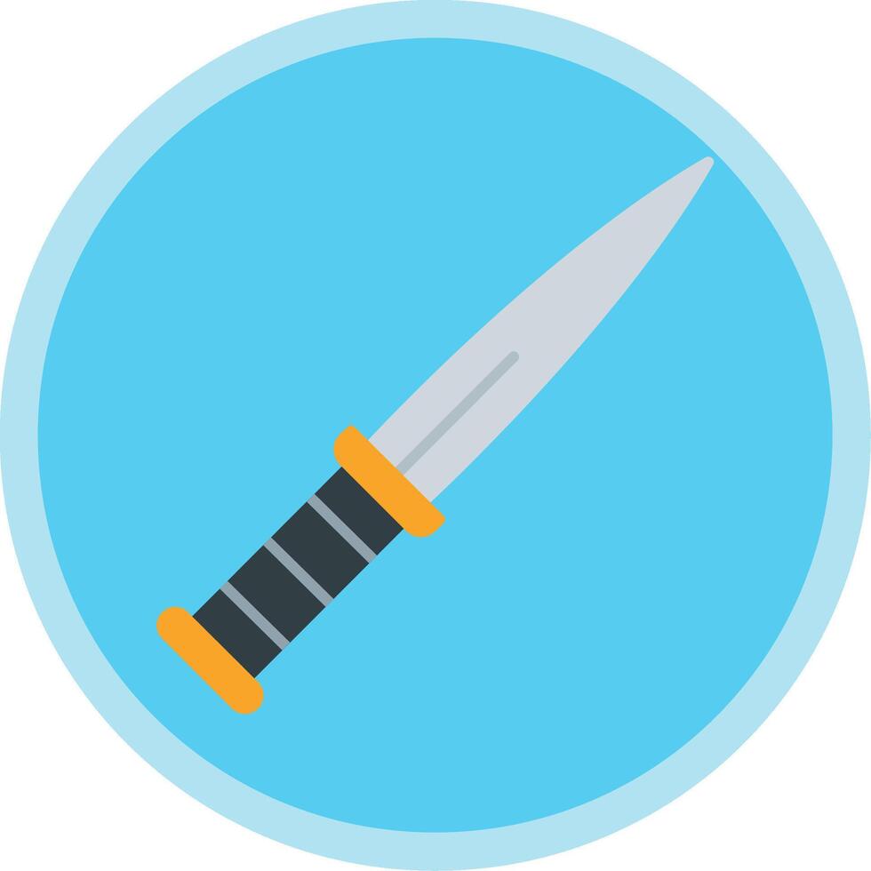 Dagger Flat Multi Circle Icon vector