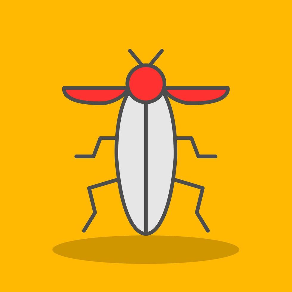 Insect Filled Shadow Icon vector