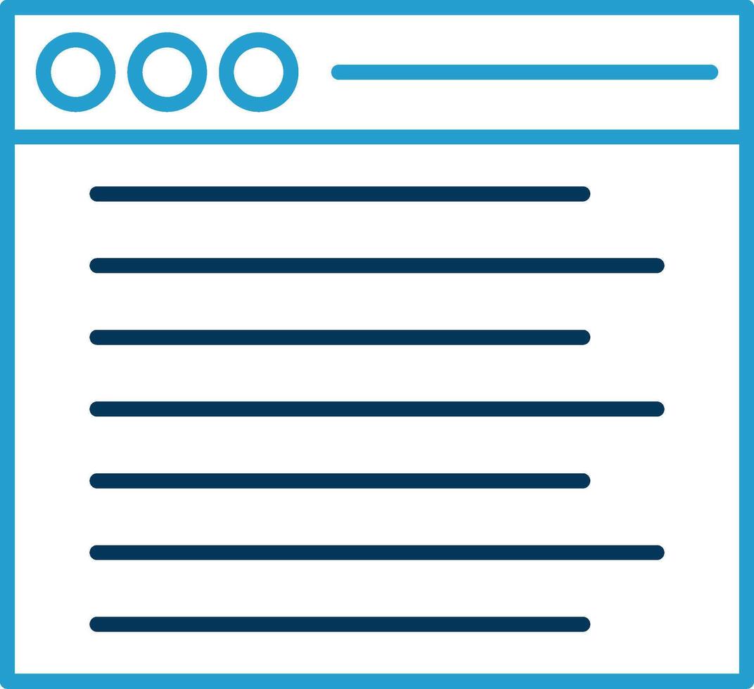 Web Line Blue Two Color Icon vector