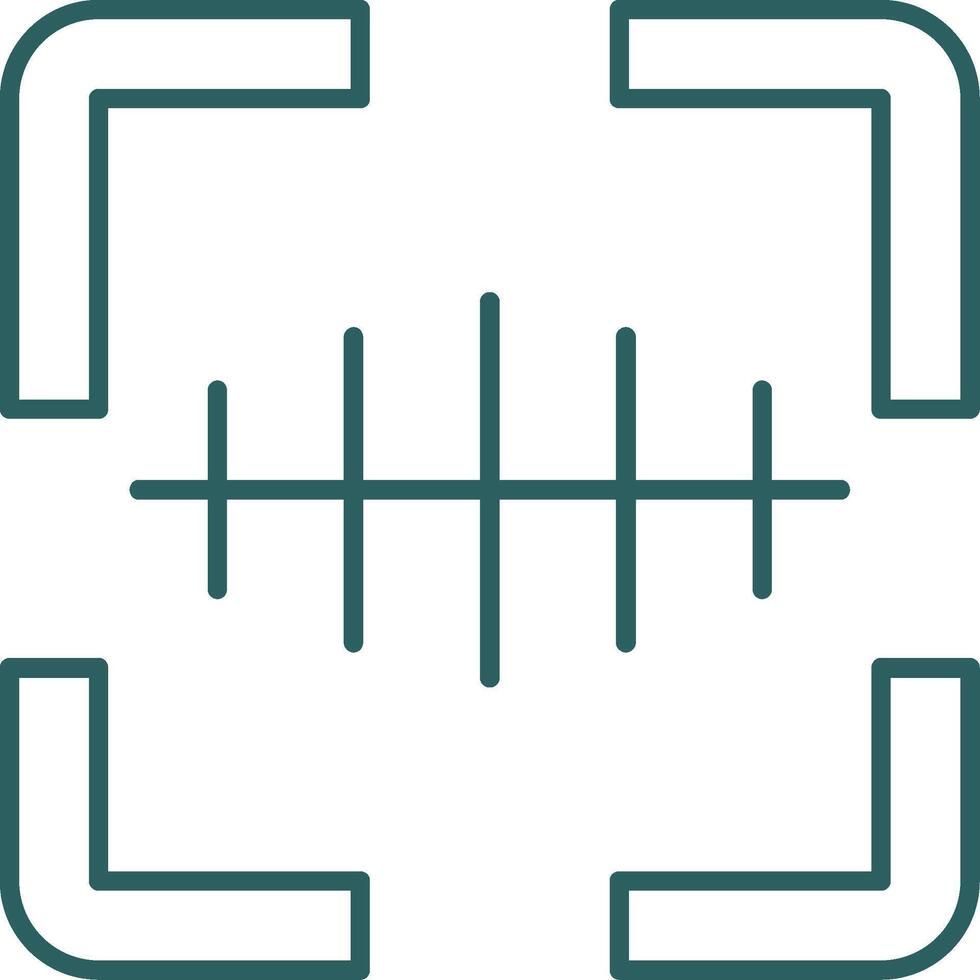 Barcode Scanner Line Gradient Round Corner Icon vector