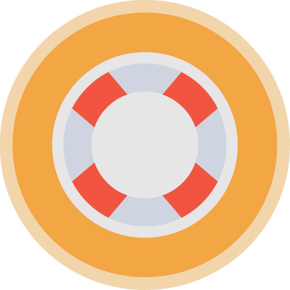 Lifebuoy Flat Multi Circle Icon vector