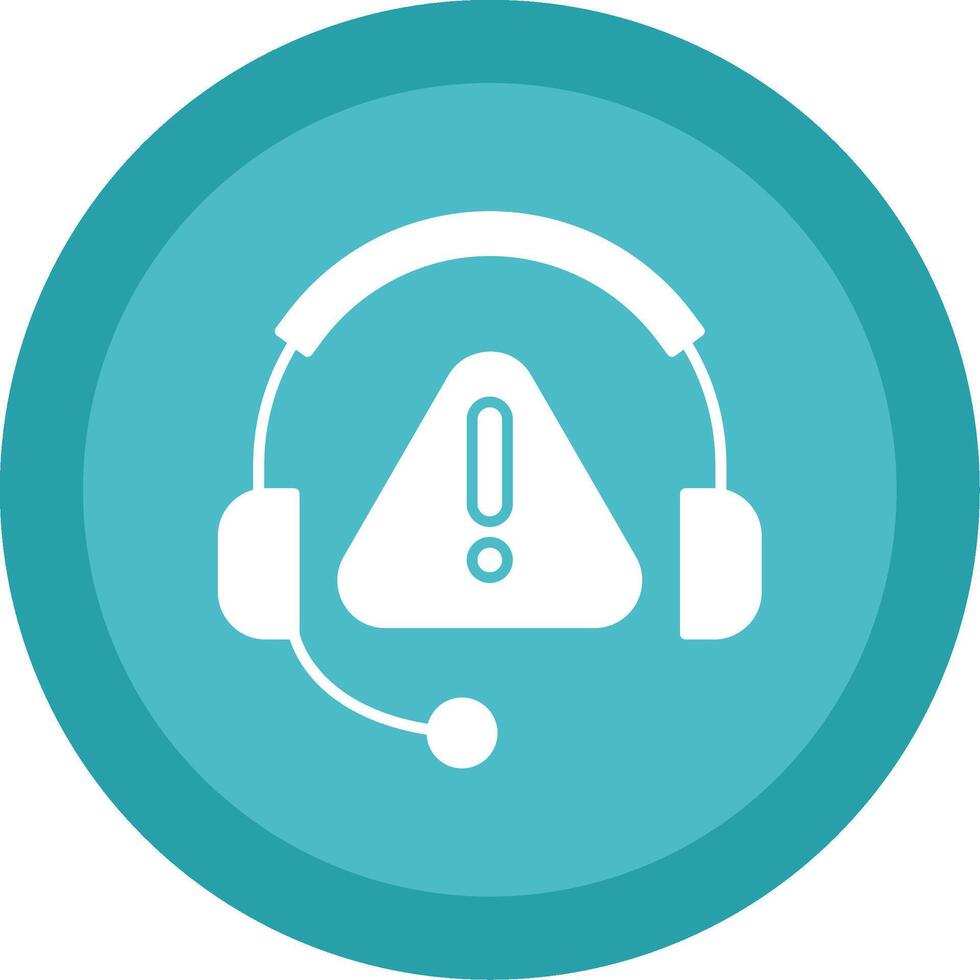 Trouble Support Glyph Multi Circle Icon vector