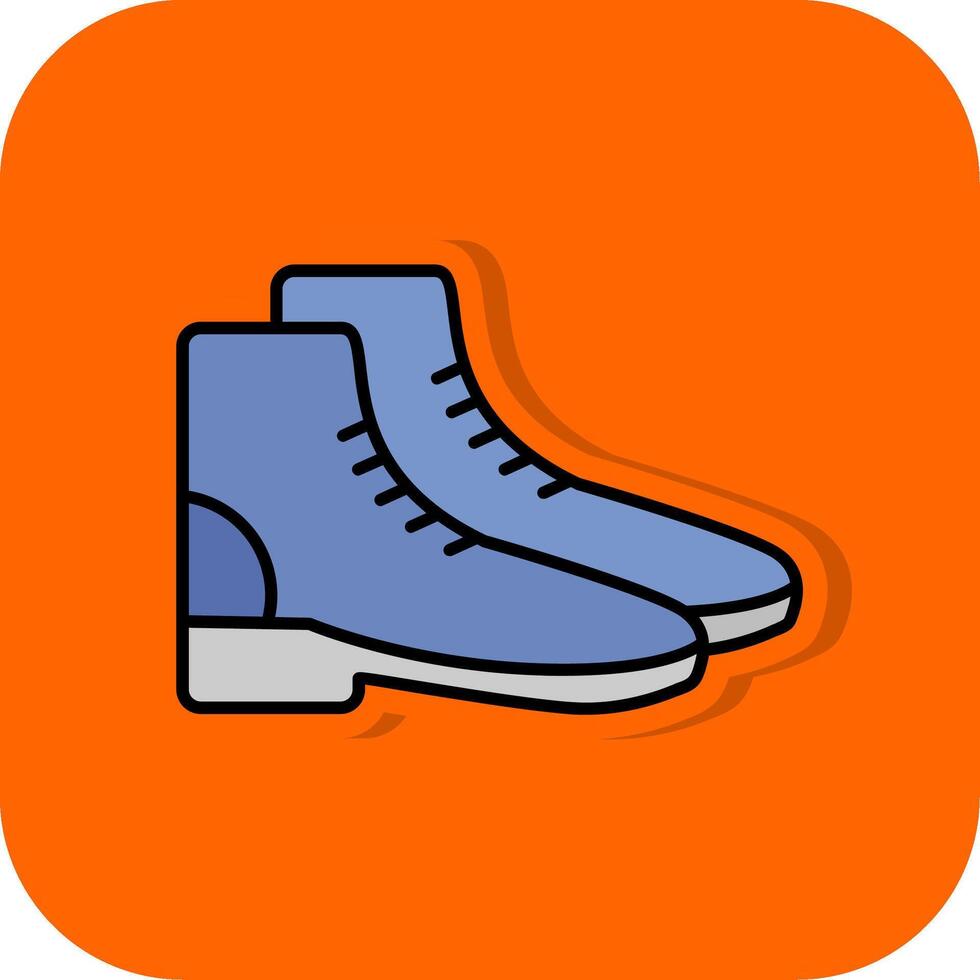 botas lleno naranja antecedentes icono vector