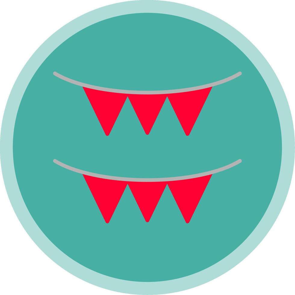 Garland Flat Multi Circle Icon vector