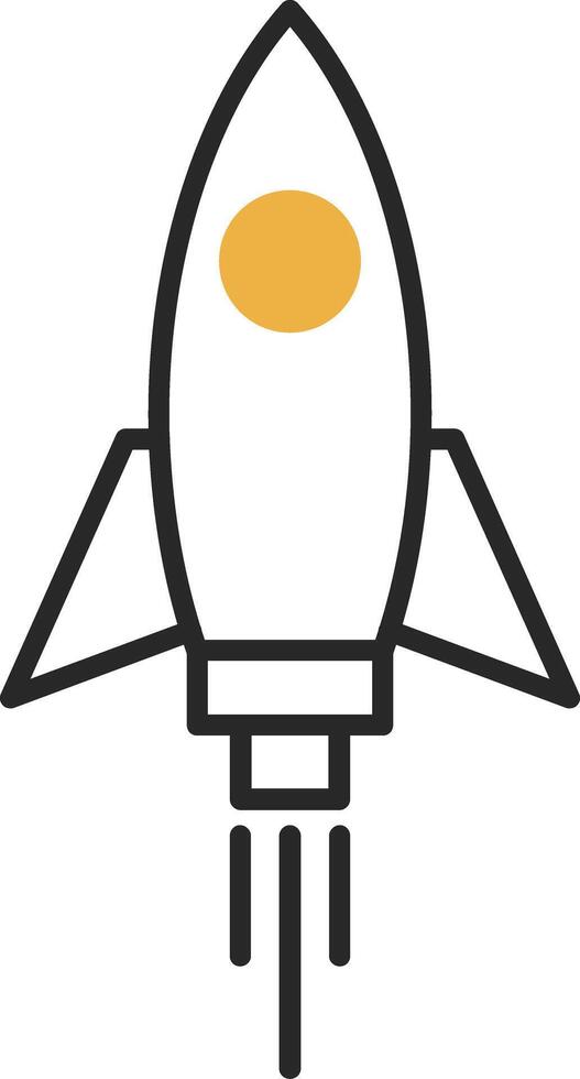 Rocket Skined Filled Icon vector