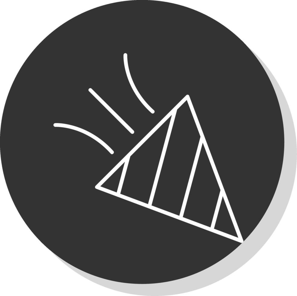 Confetti Line Grey Circle Icon vector