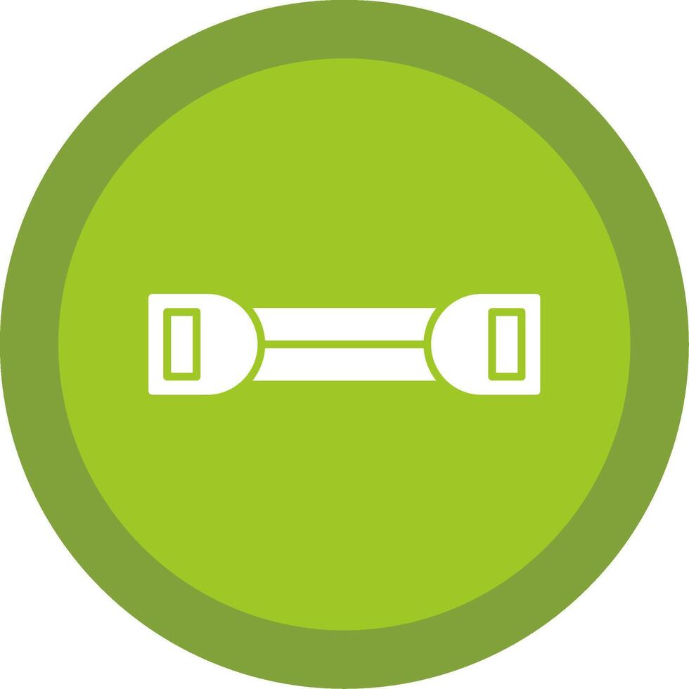 Chest Expander Glyph Multi Circle Icon vector