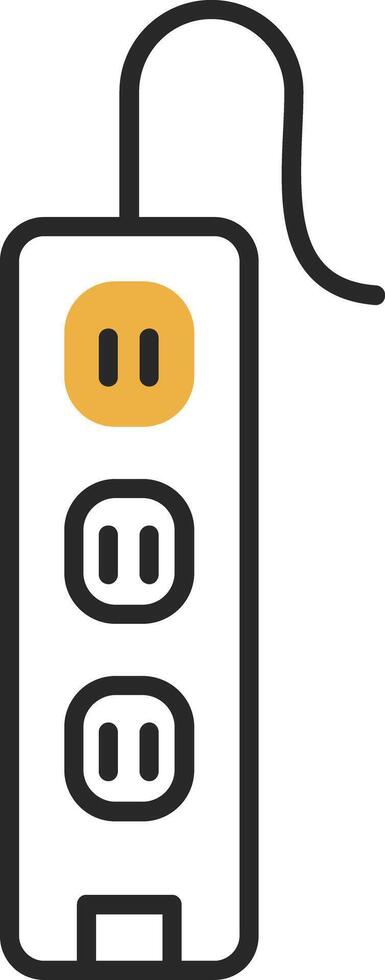 Power Strip Skined Filled Icon vector