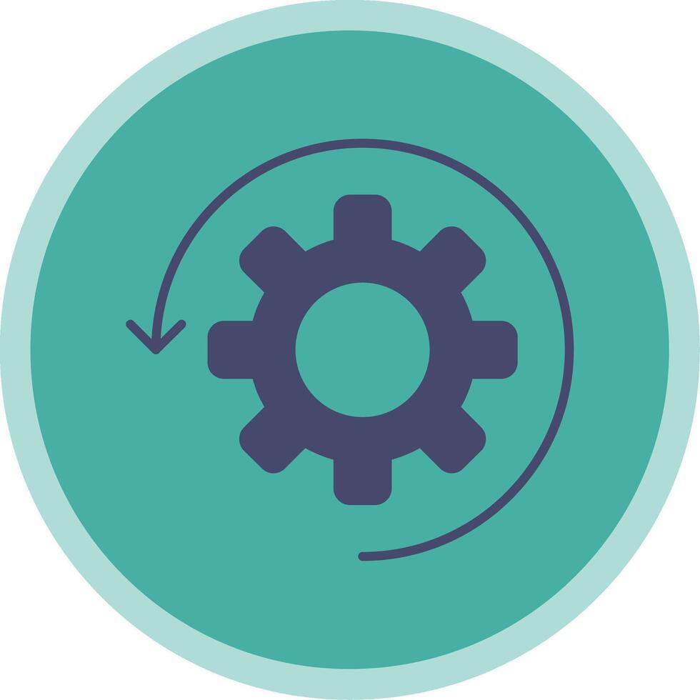 Automate Flat Multi Circle Icon vector