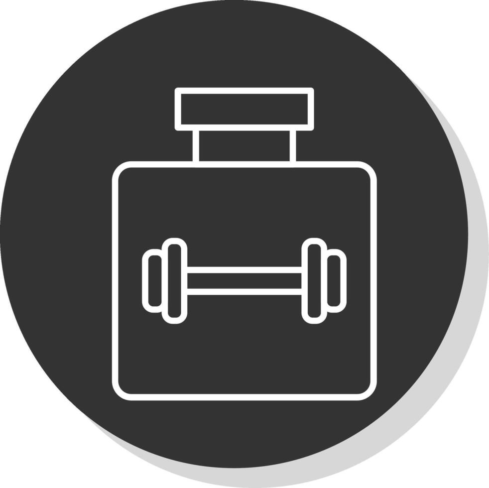 Protein Line Grey Circle Icon vector