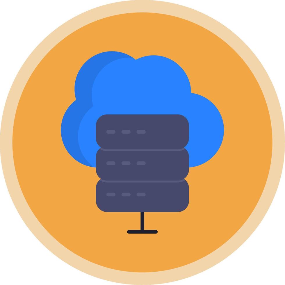 Backup Flat Multi Circle Icon vector
