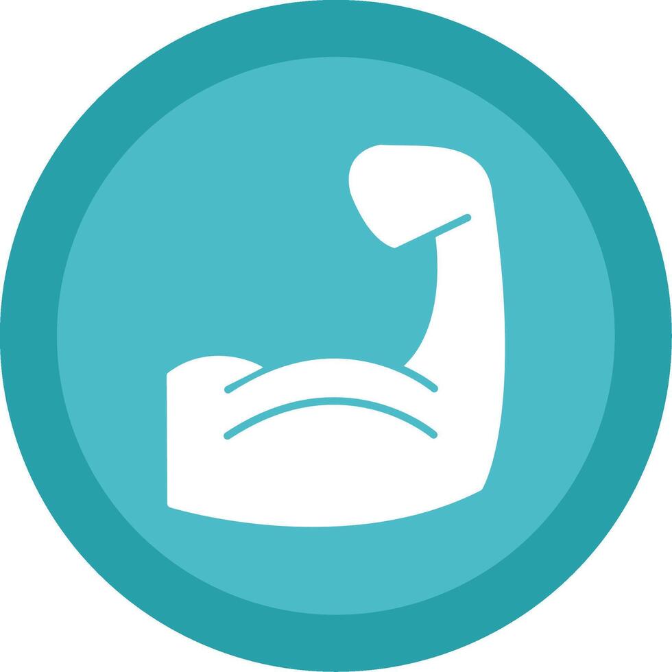 Muscle Glyph Multi Circle Icon vector