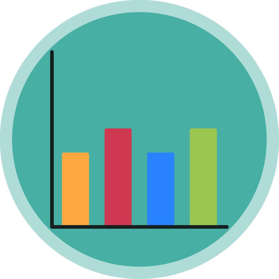 Diagram Flat Multi Circle Icon vector