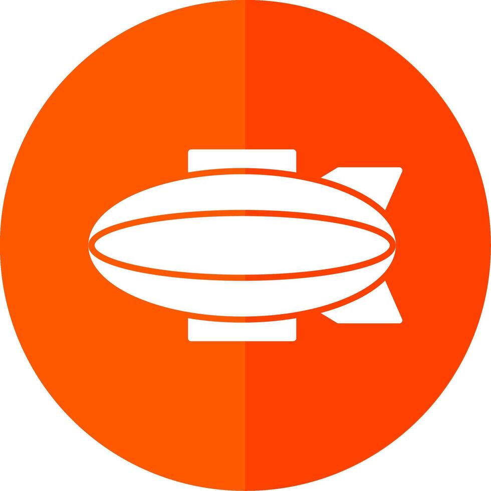 Blimp Glyph Red Circle Icon vector